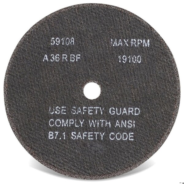 Cgw Abrasives Abrasive Cut-Off Wheel, Type 1, 3 in Dia, 1/8 in Thick, Aluminum Oxide, 24 Grit 35505 - main
